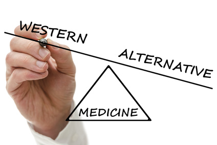 Scales balance Western and Alternative Medicine in regards to occupational health.