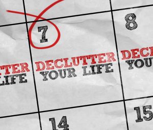 Concept image of a Calendar with the text: Declutter Your Life